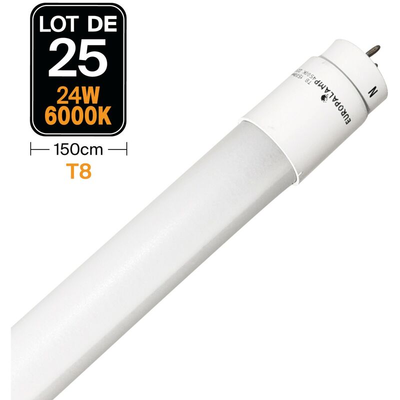 Image of 25 Tubi Neon led 25W 150cm T8 Blanc Froid 6000K Gamme Pro