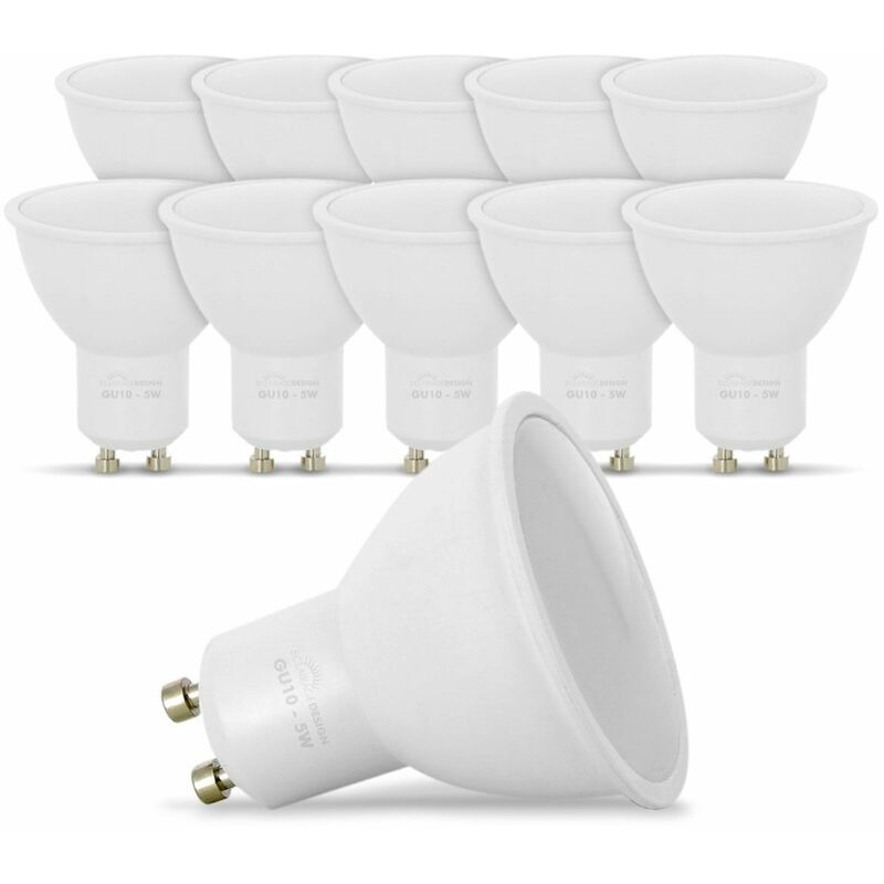 Image of Eclairage Design - Lotto di 10 lampadine a led GU10 5W eq. 40W bianco caldo