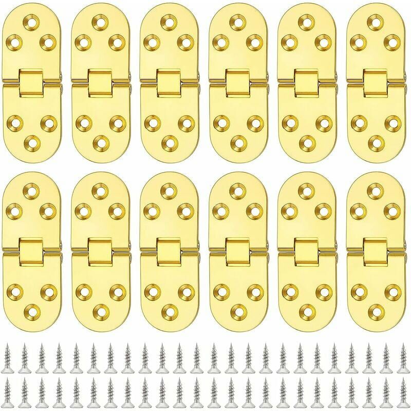 Lotto di 12 cerniere pieghevoli in lega di zinco a...