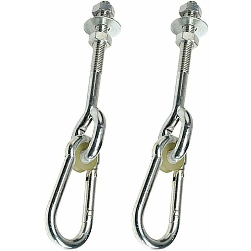 Lotto di 2 ganci per altalene M10/150 mm con