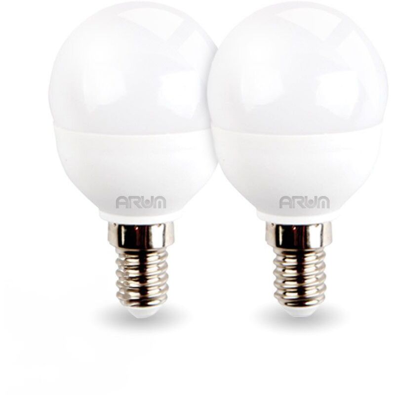 Image of Arum Lighting - Lotto di 2 lampadine a led E14 P45 5.5W Eq 40W Température de Couleur: Blanc neutre 4000K