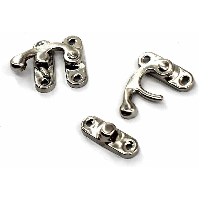 Image of Lotto di 20 loquets de verrouillage vintage placcato nichel con reggiseno oscillante gauche