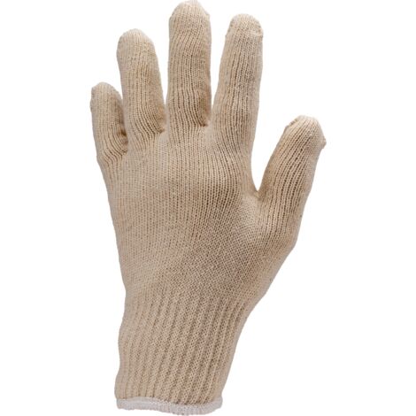Lotto di 250 - Guanti EUROLITE 4300 - Guanti senza cuciture in maglia bianca 100% cotone - 400g/m² - 160 denari calibro 10 - Polso in maglia Taglia 7