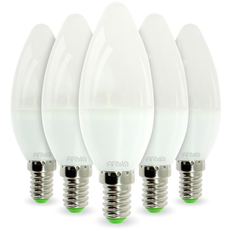 Image of Eclairage Design - Lotto di 5 lampadine a led E14 6W Eq 40W Température de Couleur: Blanc chaud 2700K