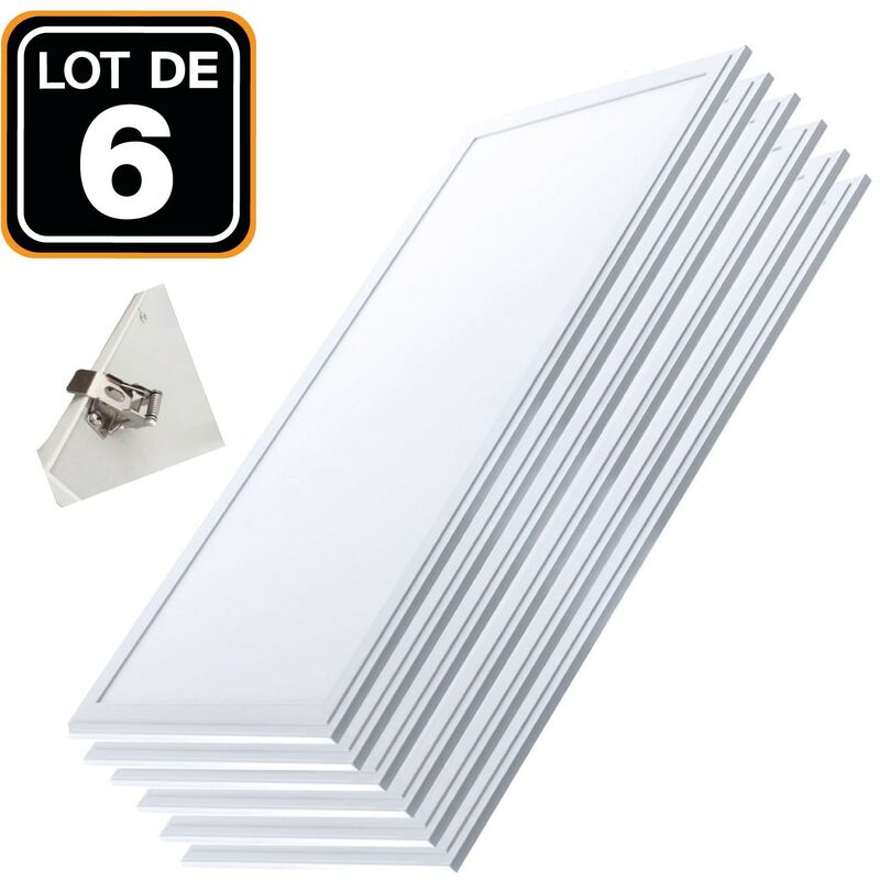 Confezione da 6 piastrelle led 40W pmma 120x30