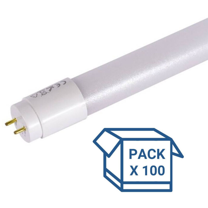 Image of Lotto x 100 - Tubo LED 60cm T8 - 9W - 140lm/W - Bianco Neutro - Bianco neutro