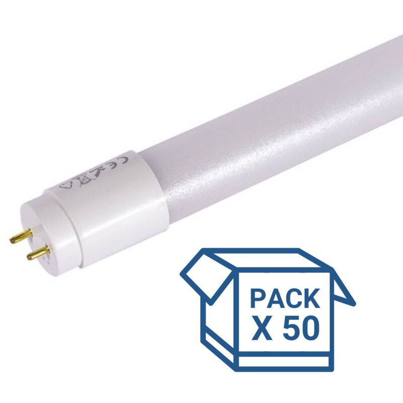 Image of Lotto x 50 - Tubo LED 60cm T8 - 9W - 140lm/W - Bianco Neutro - Bianco neutro