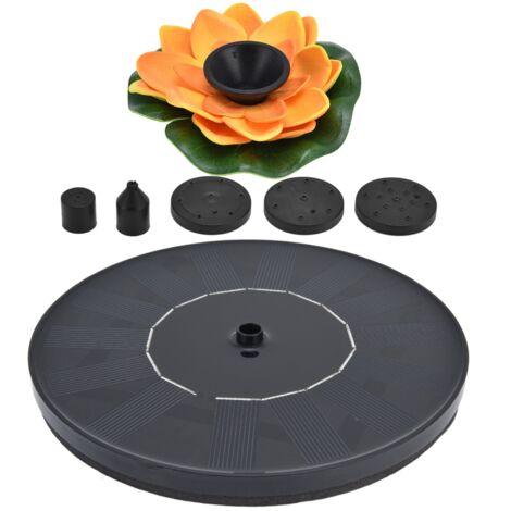 Lotus Mini-Schwimmbrunnen mit Solarantrieb für Vogelteich, Teich oder Freibad – Solarbetriebene Wasserpumpe