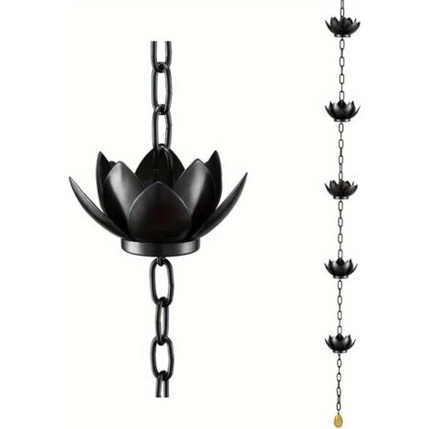 Lotus Rain Regenrinnensammelkette, ersetzt Dachrinnen, Umlenkbecher, Außendekoration