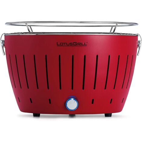 LotusGrill G34 U RD Barbacoa de Carbón Roja Compacta