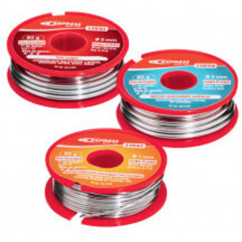 Lötzinnspulen Referenz 11898, Drahtdurchmesser 2 mm, Reinheit 97 %, Gewicht 80 g