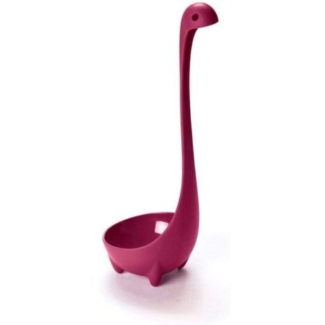 Louche à soupe motif monstre du loch ness – Design ludique avec 4 pieds – Plastique – Compatible lave-vaisselle – 26 cm de hauteur