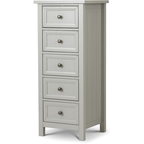 Louella 5 Drawer Tall Chest Of Drawers Dove Grey