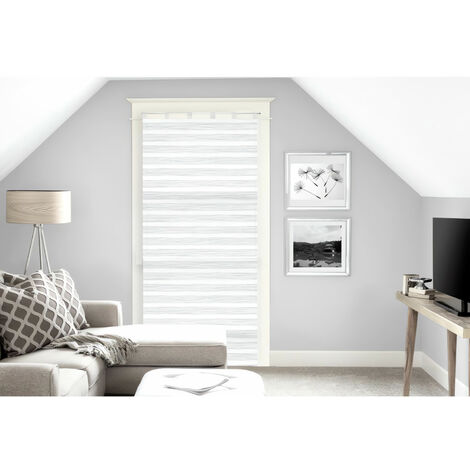 Louis Brise-bise, Polyester, Blanc, par Soleil d'ocre - 70 x 200 cm