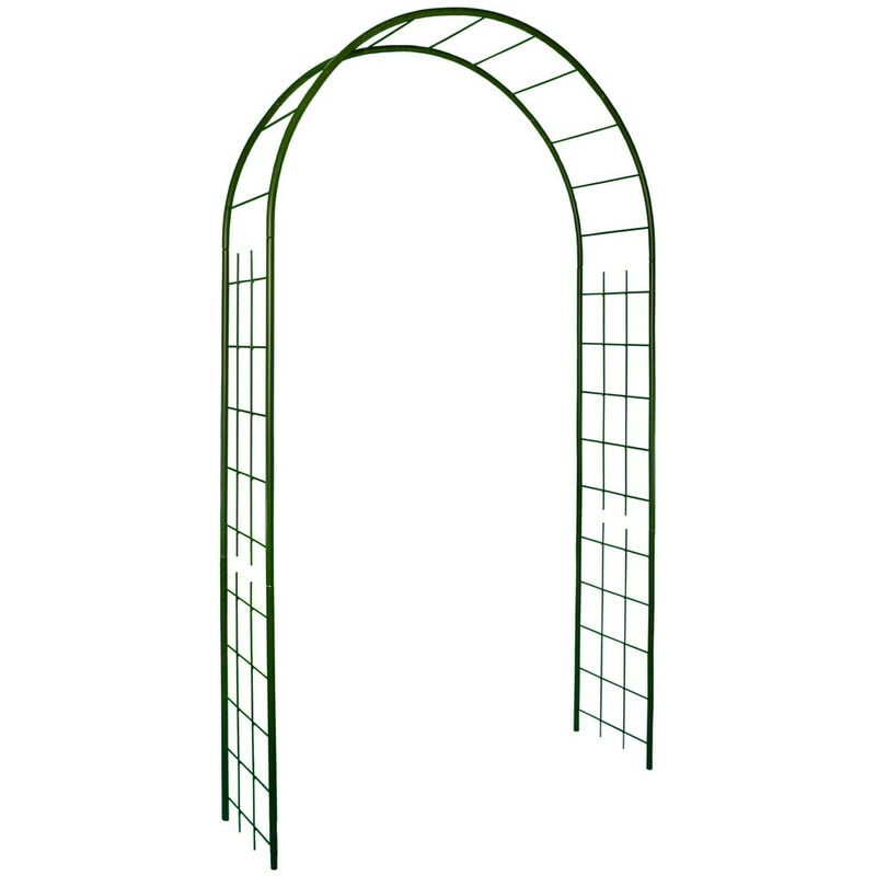 Louis Moulin - Arche tube ROND20 treillage vert sapin - 130x40x250 cm - Acier époxy