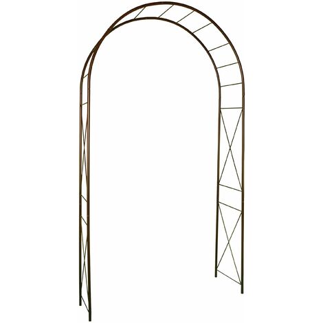 Louis Moulin 3186 Arca Giardino con decoro Rombo Metallo Ferro Vecchiato, 130 x 250 cm