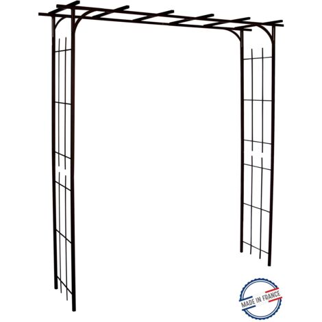 Louis Moulin Grande Pergola - Tubo quadrato per pianta rampicante in ferro invecchiato, 187 x 40 x 198 cm, 3036