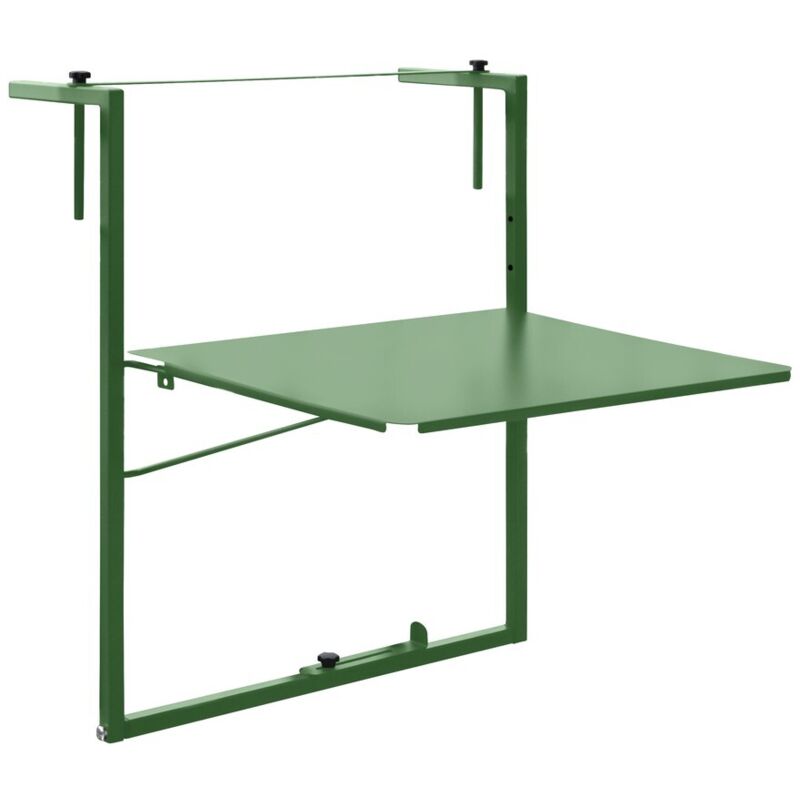 Table de balcon réglable 55x45 cm Vert pâle