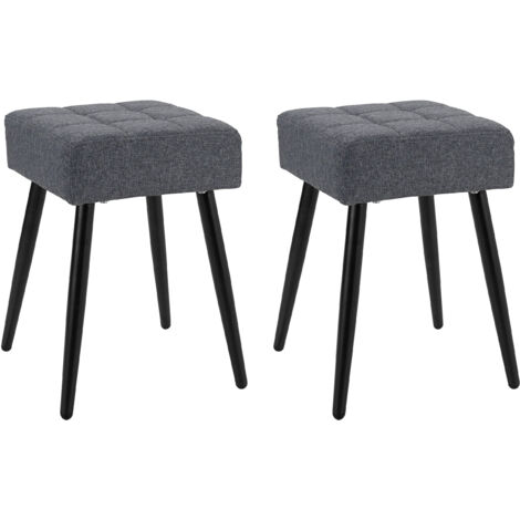 LOUISE-Tabouret Anthracite. Noir