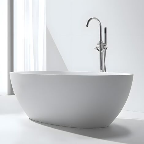 LOUNGE 160 - Baignoire ilot en Solid Surface 160 x 80 x 52(h) cm