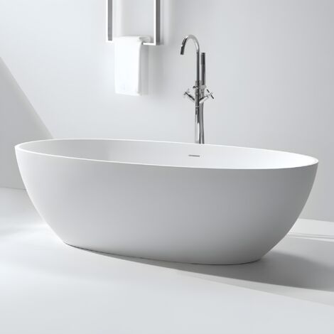 LOUNGE 170 - Baignoire ilot en Solid Surface 170 x 87 x 52(h) cm