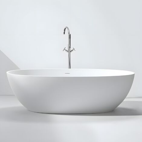 LOUNGE 180 - Baignoire ilot en Solid Surface 178 x 87 x 52(h) cm