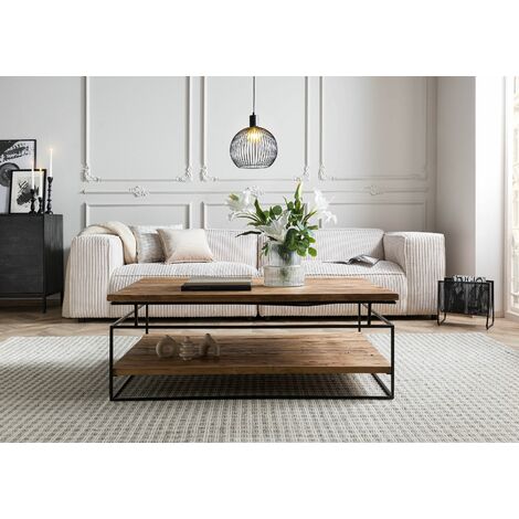 LOUNGE COLLECTION 21 Tavolino da salotto in legno di Teak riciclato - oliato / natur 120x80x45
