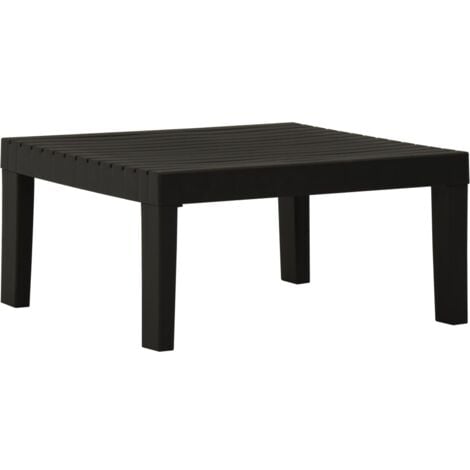 Lounge-Gartentisch Kunststoff Grau vidaXL