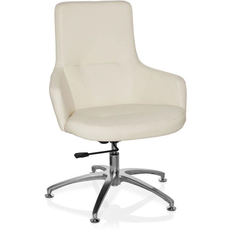 Loungechair / Relaxsessel Shake 300 Kunstleder Cremeweiß Hjh Office