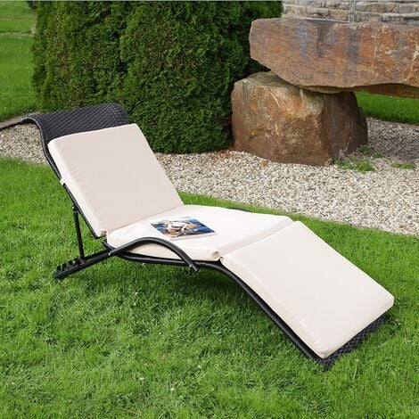 Sonnenliege Gartenliege Relaxliege Klappbett Wetterfest Liegestuhl Gartenmöbel