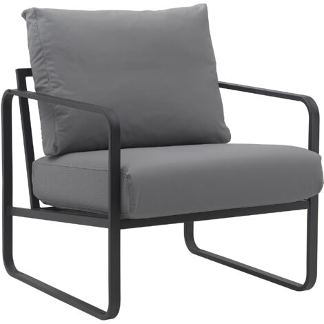Lounger Manea grau Kunstleder
