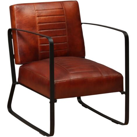 Loungesessel Braun Echtleder vidaXL