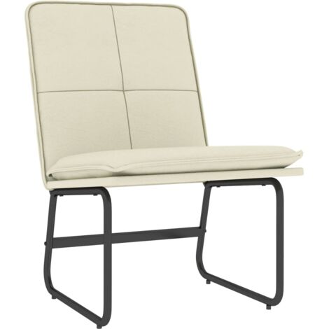 Loungesessel Creme 54x75x76 cm Kunstleder vidaXL