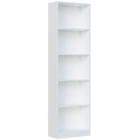Loungitude – Bibliothèque enfant 6 étagères – Dimensions 52 x 25 x 180 cm – Panneau d'aggloméré mélaminé – Résistante aux chocs et rayures