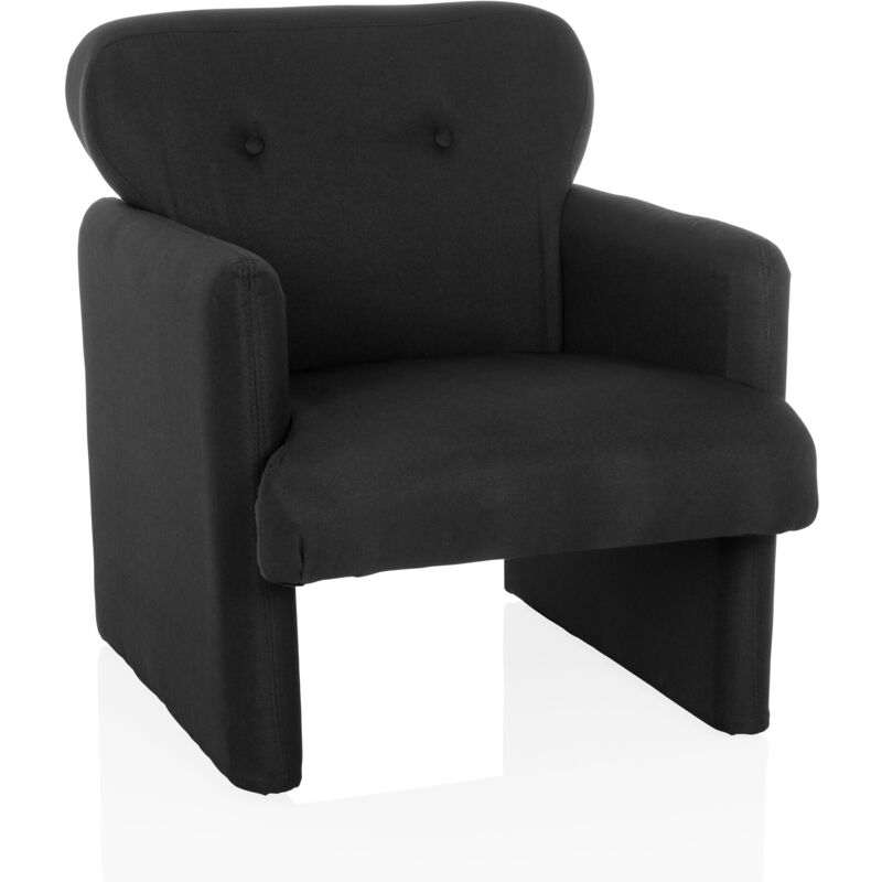 Loungsessel / Einsitzer Sofa Caripito Stoff Schwarz Hjh Living