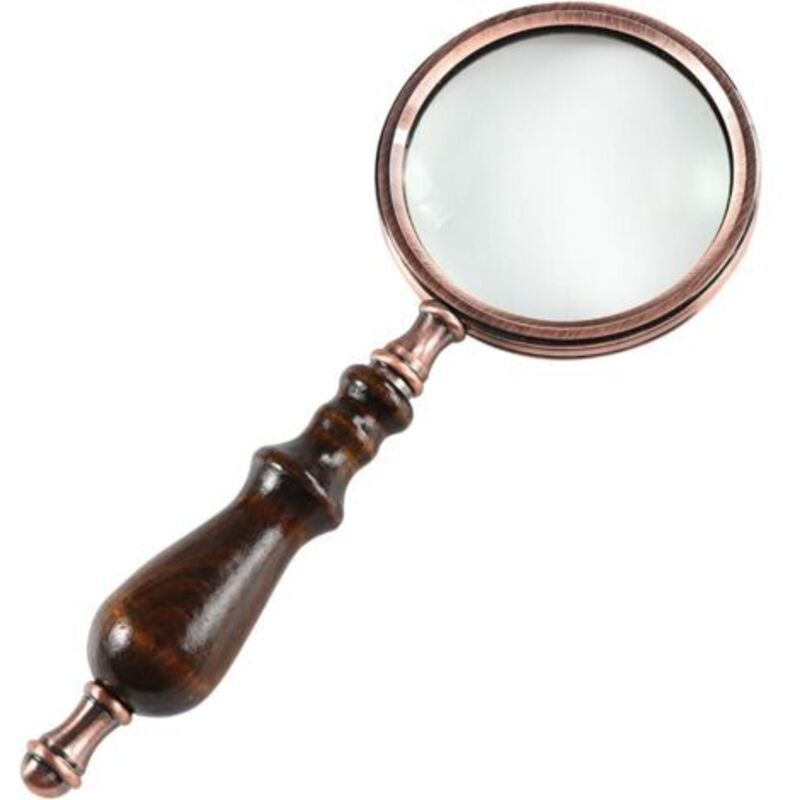 Loupe 10 x en cuivre antique avec poignée en bois et verre véritable, meilleure loupe de lecture pour personnes âgées, dégénérescence maculaire