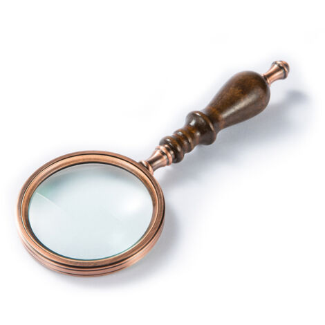 Loupe 10 x en cuivre antique avec poignée en bois et verre véritable, meilleure loupe de lecture pour personnes âgées, dégénérescence maculaire