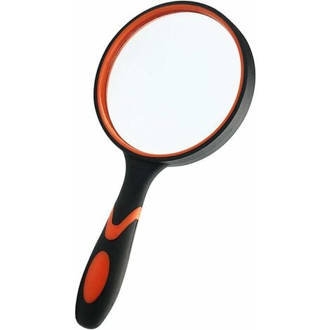 Loupe 10X,Loupe de Lecture,loupe Enfant,loupe Enfant Insecte,loupe 80 mm,Loupe avec poignée en Caoutchouc Souple antidérapante,pour Enfants et Personnes âgées