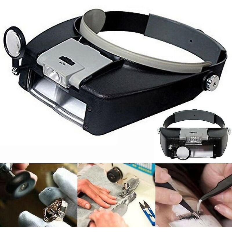 Loupe à éclairage led Loupe en verre Loupe serre-tête pour lunettes