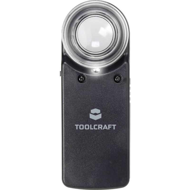 TOOLCRAFT 1303080 Loupe à main avec éclairage LED Grossissement: 15 x Lentille: (Ø) 20 mm