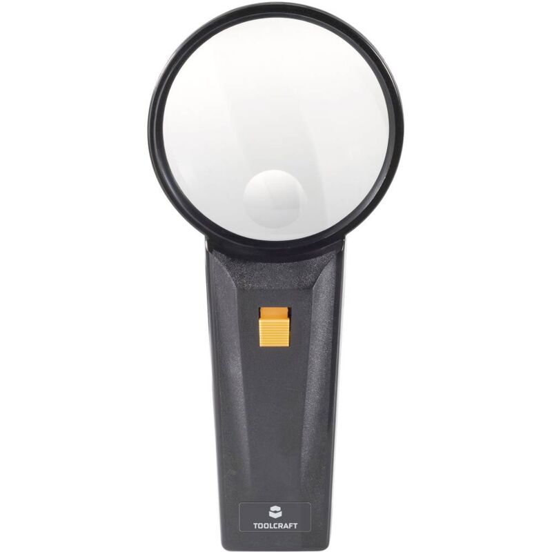 821031 821031 Loupe à main avec éclairage LED Grossissement: 2 x, 4 x Lentille: (Ø) 75 mm - Toolcraft