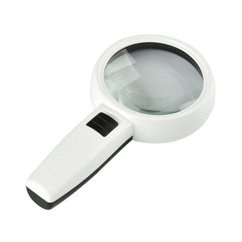 Loupe avec éclairage, Grande loupe à Main avec éclairage 3 LED pour la dégénérescence maculaire, Lecture par Les Personnes âgées, Soudure,