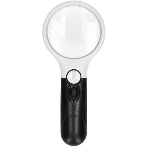 Loupe avec éclairage intégré, grossissement 2,5x à 45x, loupe LED portable pour la lecture de bijoux, cartes, journaux et timbres.