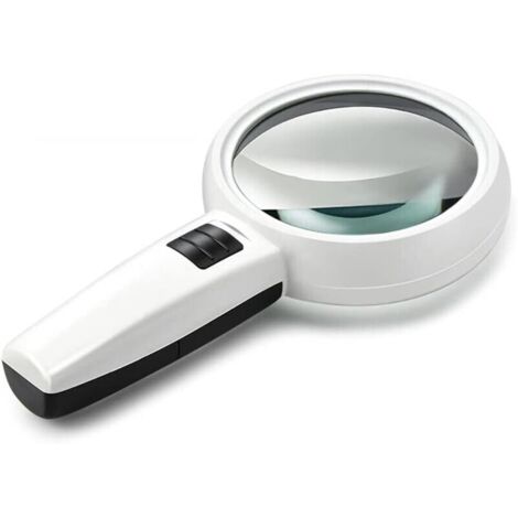 Loupe avec lumière, grande loupe de poche 30x Loupe éclairée à 3 LED, adaptée aux Personnes âgées lisant, Soudant, Inspectant, pièces de Monnaie, Bijoux