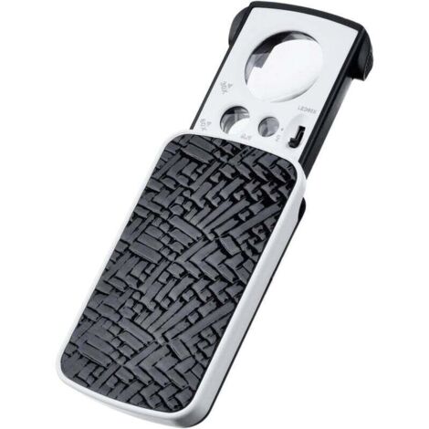 Loupe Bijoutiers Loupe de Poche Petite Loupe Portable Loupe de Bijoux 30 X 60 X 90 X Grossissement avec LED et UV Lampes (Noir)