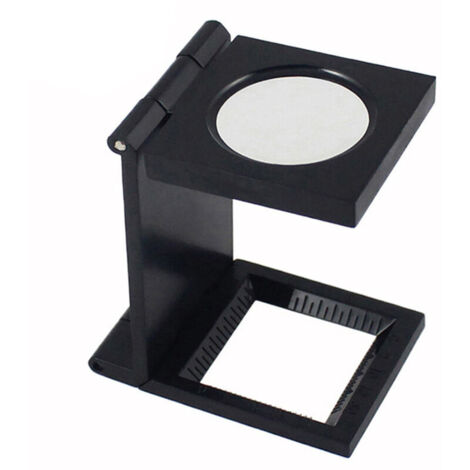 Loupe compte-fils pliant pliable avec monture en métal peint en noir