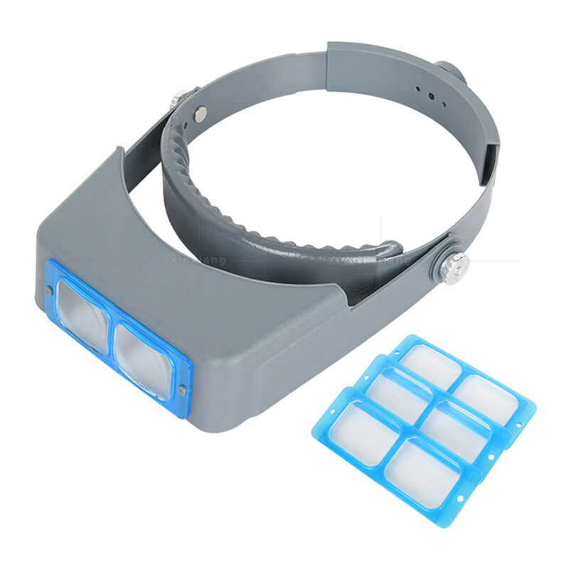 Cyslmuk - Loupe de bandeau, loupe de bijoux professionnelle à double lentille, loupe binoculaire en verre opitcal avec grossissement de lentille-1,5X