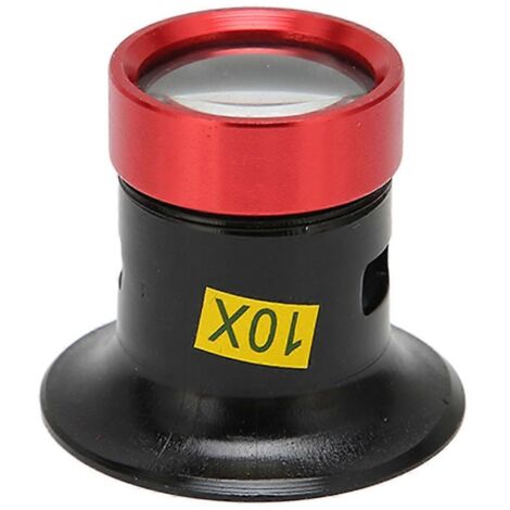 Loupe de bijoutier 10X rouge et noire, légère, accessoire de réparation de bijoux et de montres