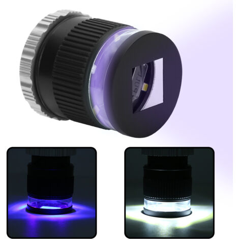 Loupe de Bijoutier 30X avec Lumière LED et UV pour Examen de Pierres et Détails Miniatures