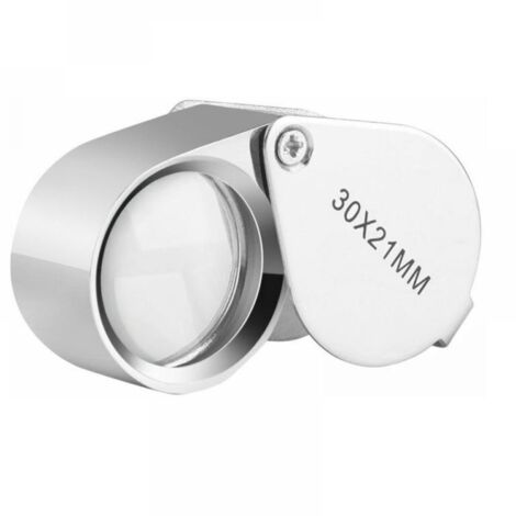 Loupe de bijoutier - Loupe 30 x 21 mm - Loupe de poche 10x - Verre pliable - Loupe de botaniste 1 pièce